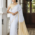 White With Cream Handloom Silk Saree JS4482
