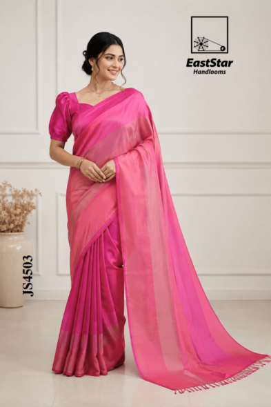 Pink Handloom Silk Saree JS4503