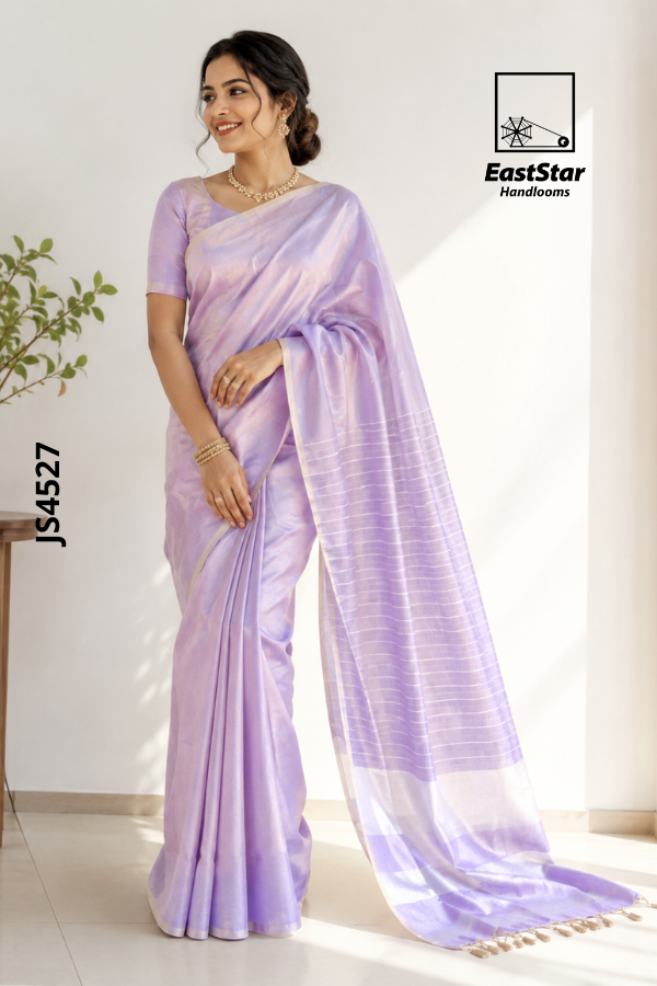 Lavender Purple Handloom Silk Saree JS4527 Lavender Purple Handloom Silk Saree JS4527