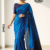 Blue Handloom Silk Saree JS4533