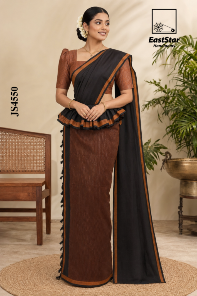 Black Handloom Silk Saree JS4550