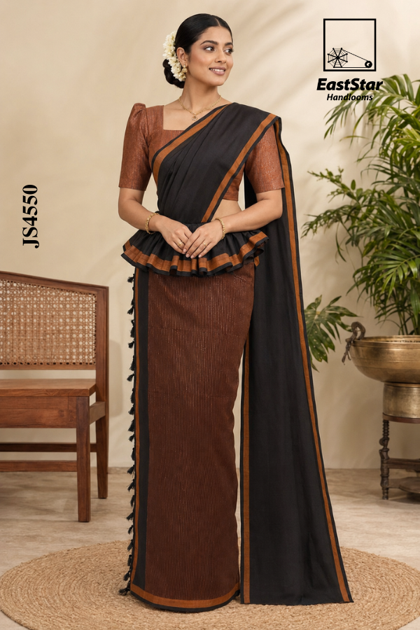 Black Handloom Silk Saree JS4550