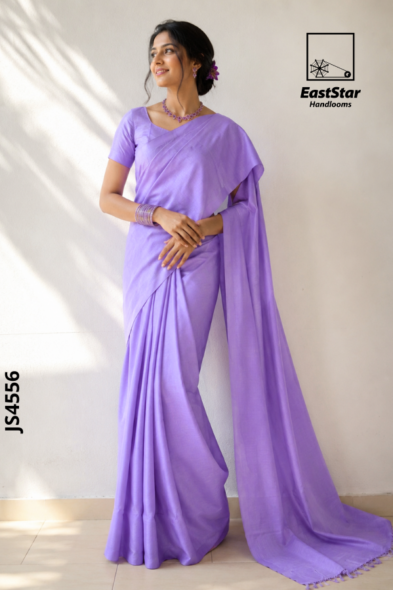 Lavender Handloom Silk Saree JS4556
