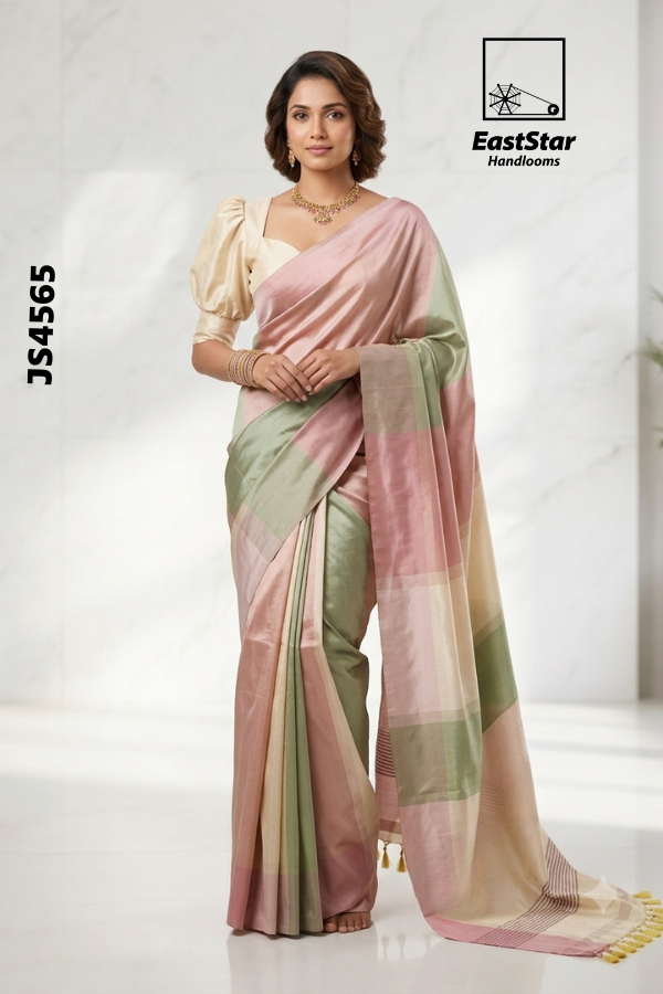 Colour Full Handloom Silk Saree JS4565