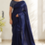 Navy Blue  Handloom Silk Saree JS4567