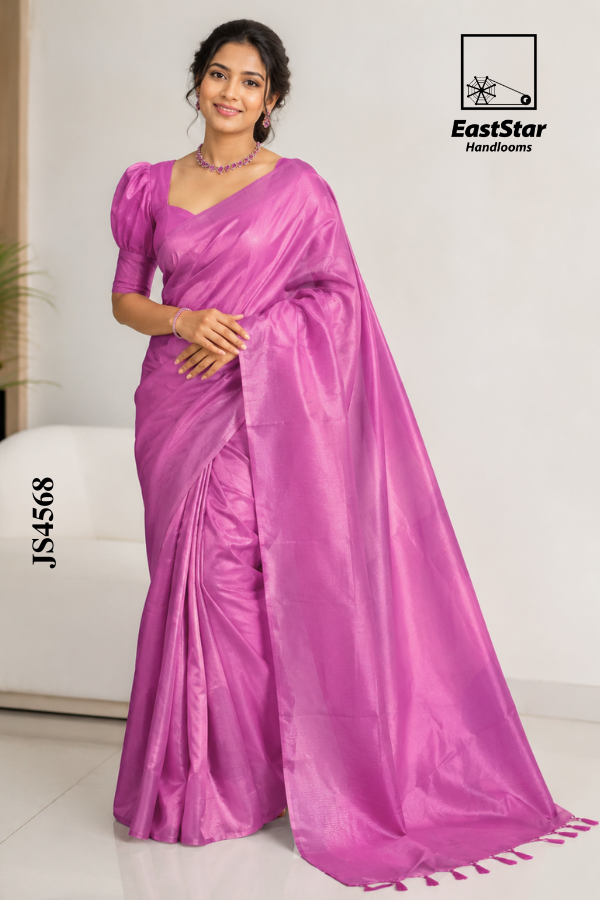 Pink Handloom Silk Saree JS4568