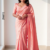 Peach-Pink Handloom Silk Saree JS4572
