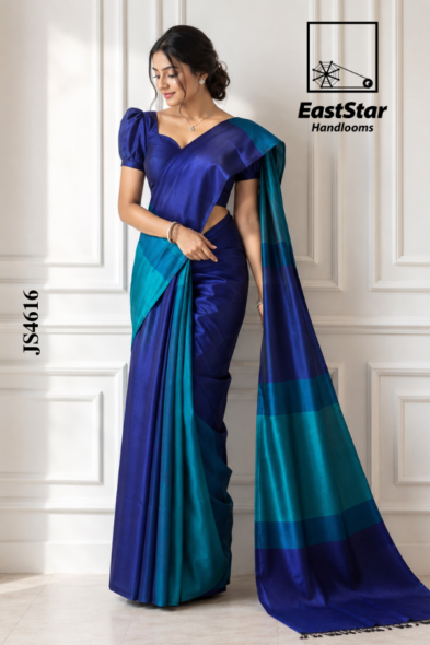 Royal Blue Handloom Silk Saree JS4616