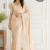 Cream Indian Wedding Saree A153