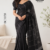 Black Handloom Cotton Saree BC1020