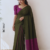 Olive Green  Handloom Cotton Saree BC1047