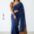 Navy Blue Handloom Cotton Saree BC1489