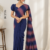 Navy Blue Handloom Cotton Saree BC1536