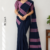 Navy Blue  Handloom Cotton Saree BC1663