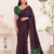 Deep Plum   Handloom Cotton Saree BC1737