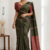 Olive Green Handloom Cotton Saree BC1761