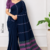 Navy Blue Handloom Cotton Saree BC1846