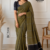 Olive Green Handloom Cotton Saree BC2008