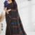 Dark Charcoal Brown Handloom Cotton Saree BC2030