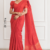 Coral Red Handloom Cotton Saree BC2204