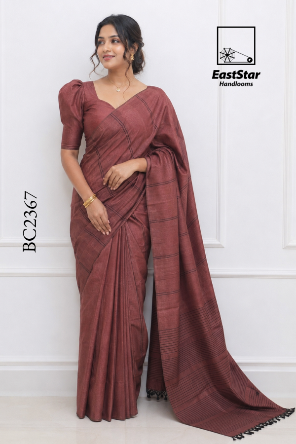 Dusty Pink Handloom Cotton Saree BC2367 Dusty Pink Handloom Cotton Saree BC2367