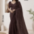 Chocolate Brown Handloom Cotton Saree BC2466