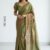 Olive-Green Handloom Cotton Saree DC3652