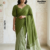 Olive Green Handloom Cotton Saree DC3679