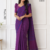 Purple Handloom Cotton Saree DC3794