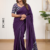 Purple  Handloom Cotton Saree DC3802