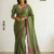 Olive Green Handloom Cotton Saree DC3870