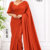 Rust-Orange Handloom Cotton Saree DC3873