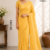 Light Mustard Yellow Handloom Cotton Saree DC3903