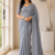 Grey  Handloom Cotton Saree DC3908