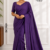 Purple  Handloom Cotton Saree DC3919