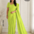 Lime Green Handloom Cotton Saree DC3921