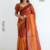 Rust-Orange Handloom Cotton Saree DC3933