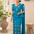 Blue  Embroidery Silk Saree EMC2247