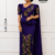 Purple Embroidery Cotton Saree EMC2248