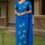 Royal Blue Embroidery Cotton Saree EMC2251