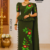 Deep Olive Green Embroidery Cotton Saree EMC2252