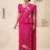 Magenta Pink Embroidery Silk Saree EMS2047