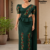 Dark Green  Embroidery Silk Saree EMS2049