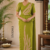Olive Green Embroidery Silk Saree EMS2053