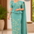 Sea-Green Embroidery Silk Saree EMS2056