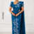 Peacock Blue  Embroidery Silk Saree EMS2057