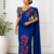Royal Blue Embroidery Silk Saree EMS2058