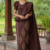 Chocolate Brown Exclusive Handloom Silk Saree ES1079