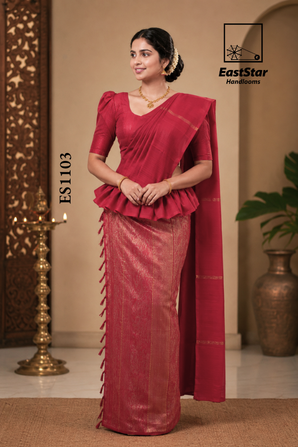 Red  Handloom Exclusive Silk Saree ES1103