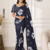 Navy Blue Indian Wedding Saree HAR065]